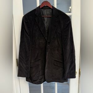 MARTIN GORDON Men's Black Velvet Blazer Jacket Size XL